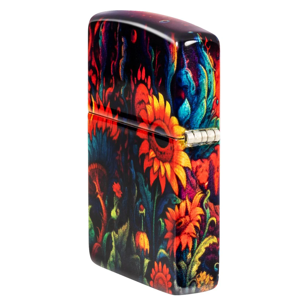 Zippo Lighter: Spooky Sunflower Design - 540 Fusion 46267 - Image 4
