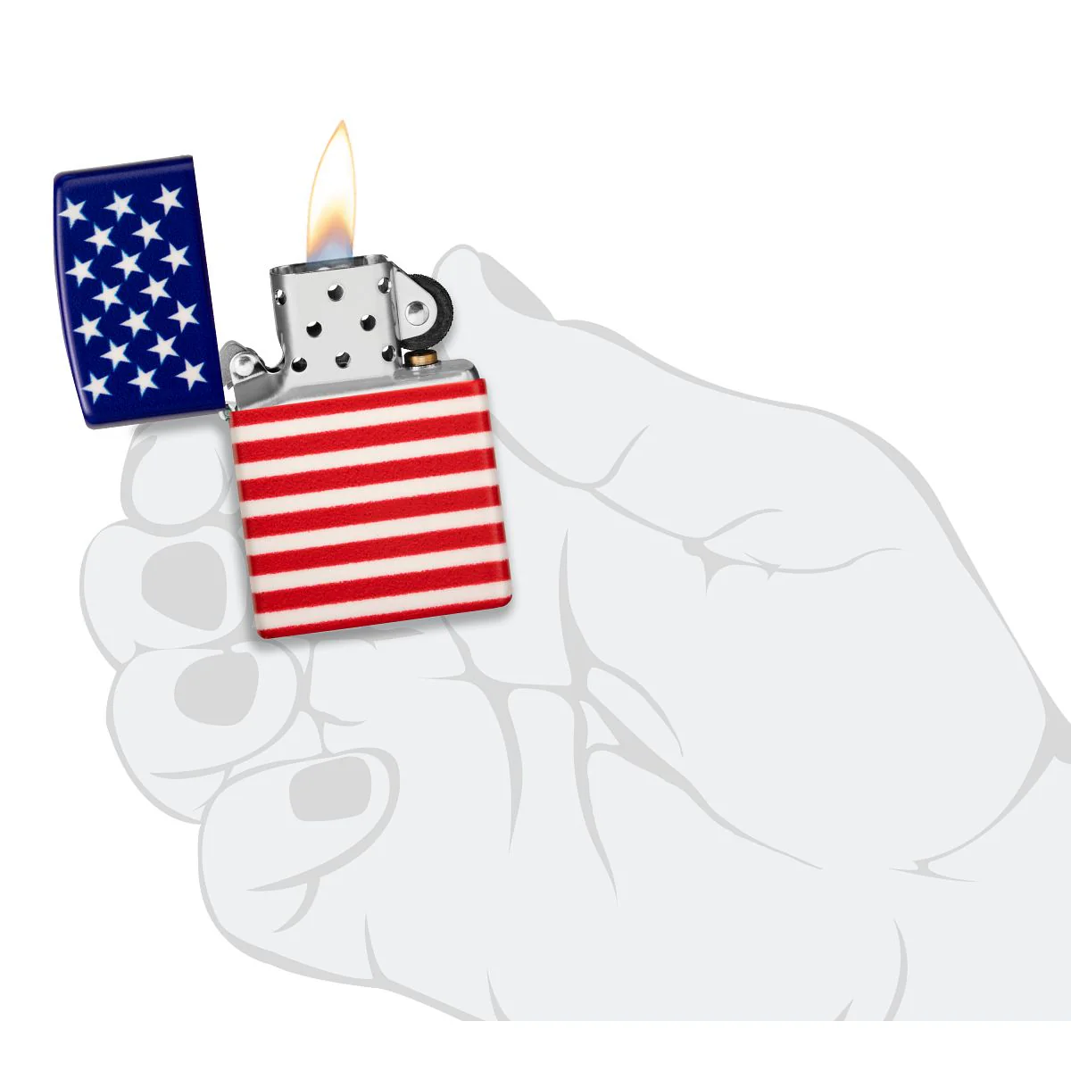 Zippo Lighter: Stars and Stripes, American Flag - 540 Color 48700 - Image 9