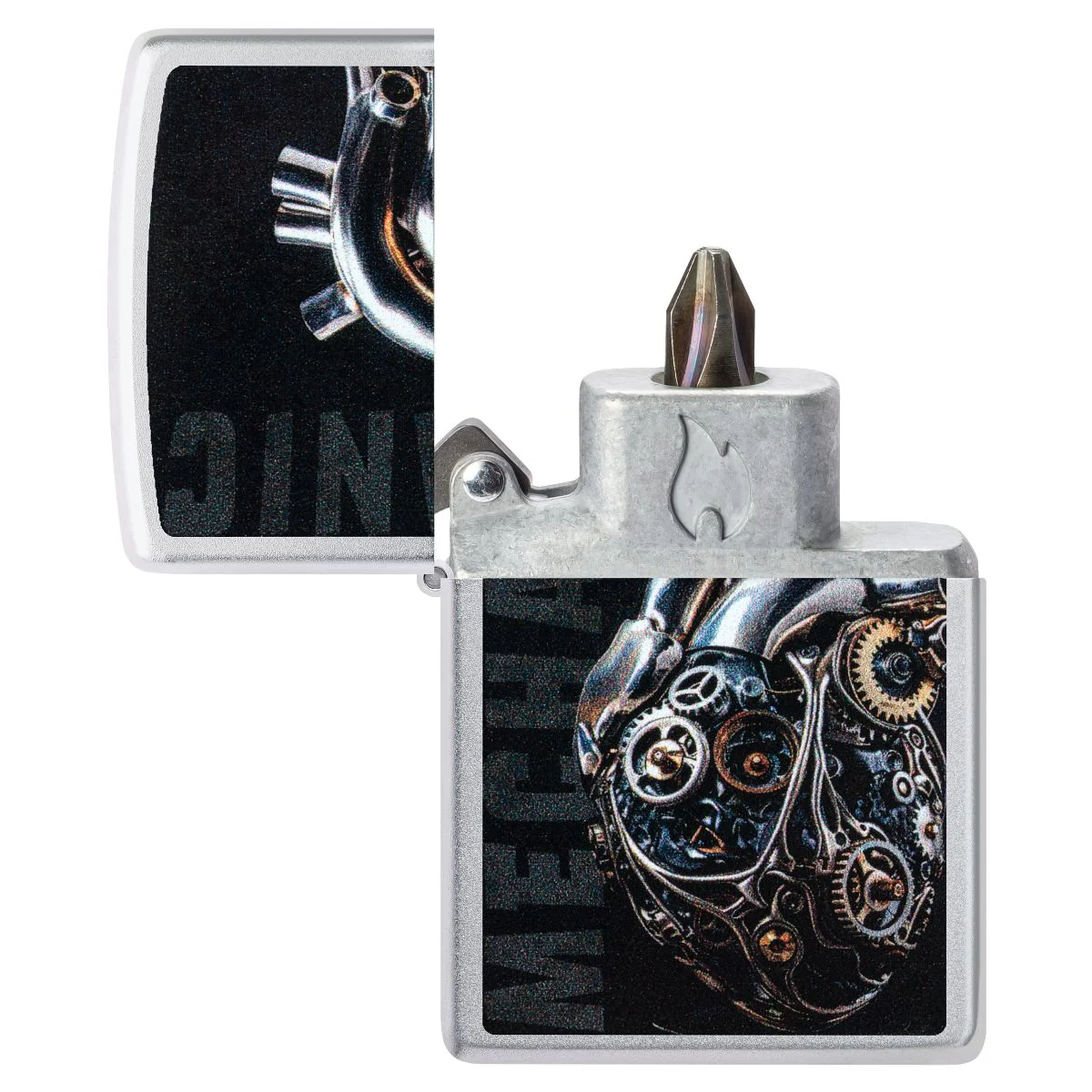 Zippo Lighter: Steampunk Mechanical Heart - Satin Chrome 46829 - Image 3