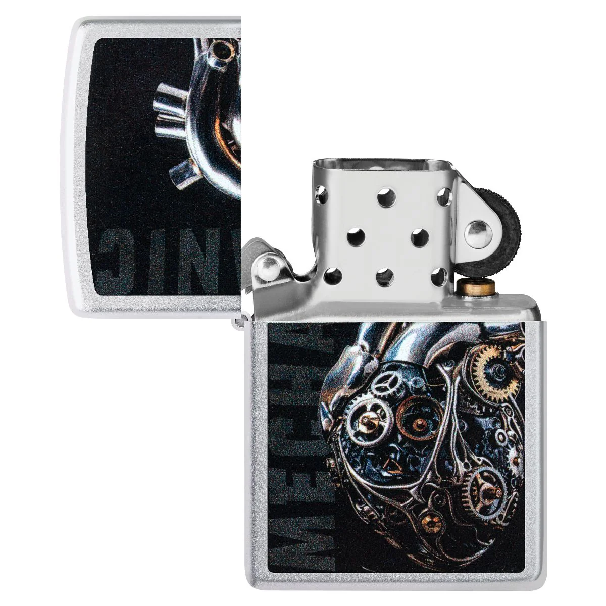 Zippo Lighter: Steampunk Mechanical Heart - Satin Chrome 46829 - Image 5
