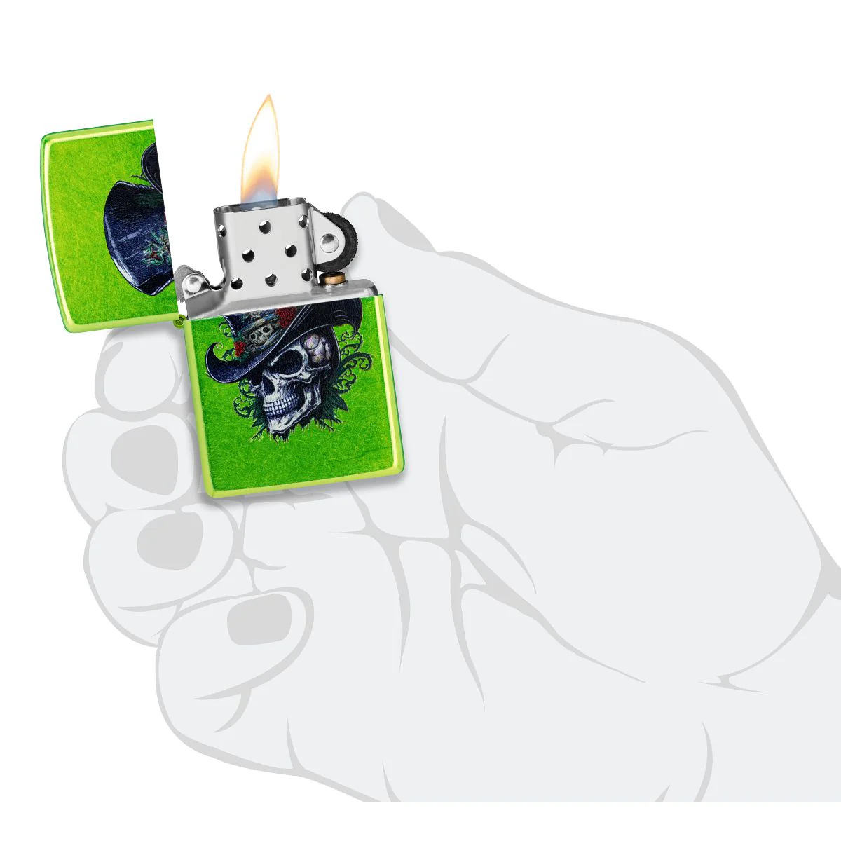 Zippo Lighter: Steampunk Skeleton - Lurid 46709 - Image 5
