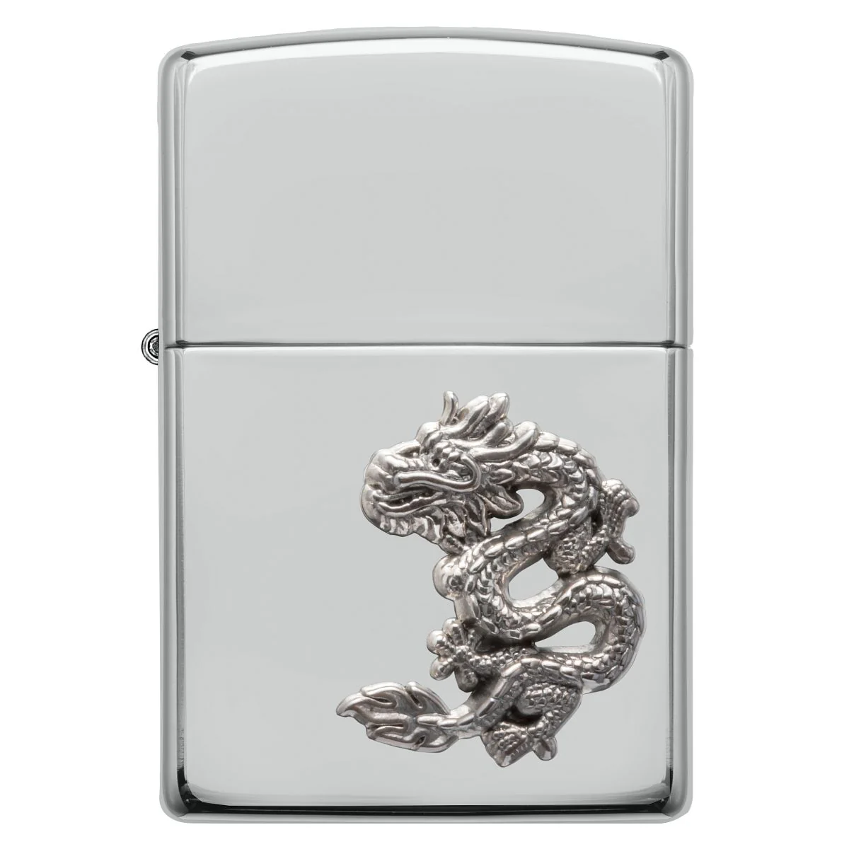 Zippo Lighter: Sterling Silver Chinese Dragon Emblem, Armor - High Polish 49555 - Image 3