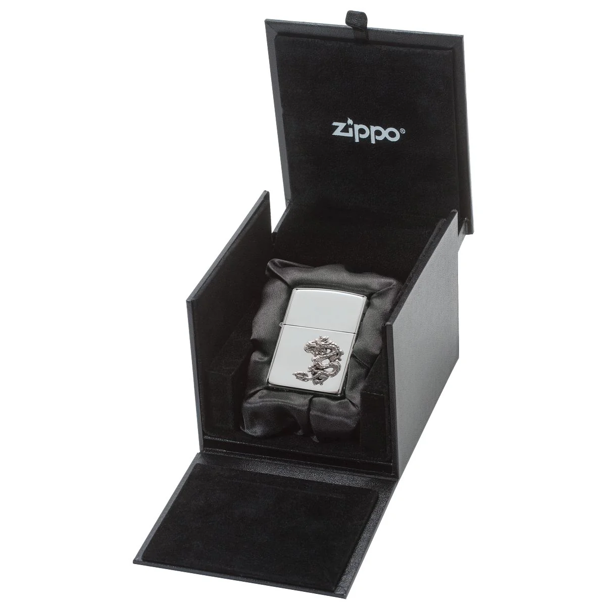 Zippo Lighter: Sterling Silver Chinese Dragon Emblem, Armor - High Polish 49555 - Image 7