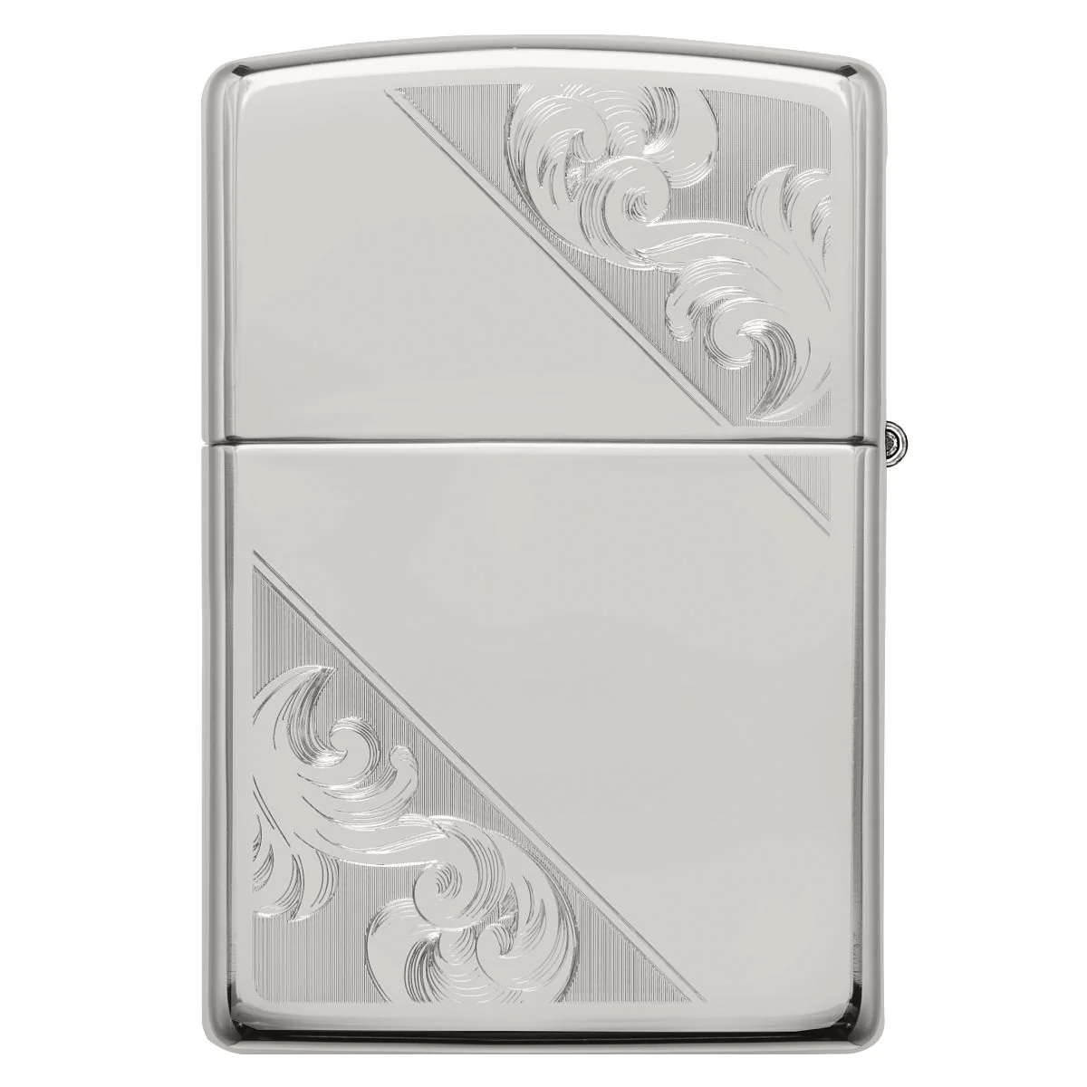 Zippo Lighter: Sterling Silver Diagonal Filigree, Engraved - High Polish 49479 - Image 3