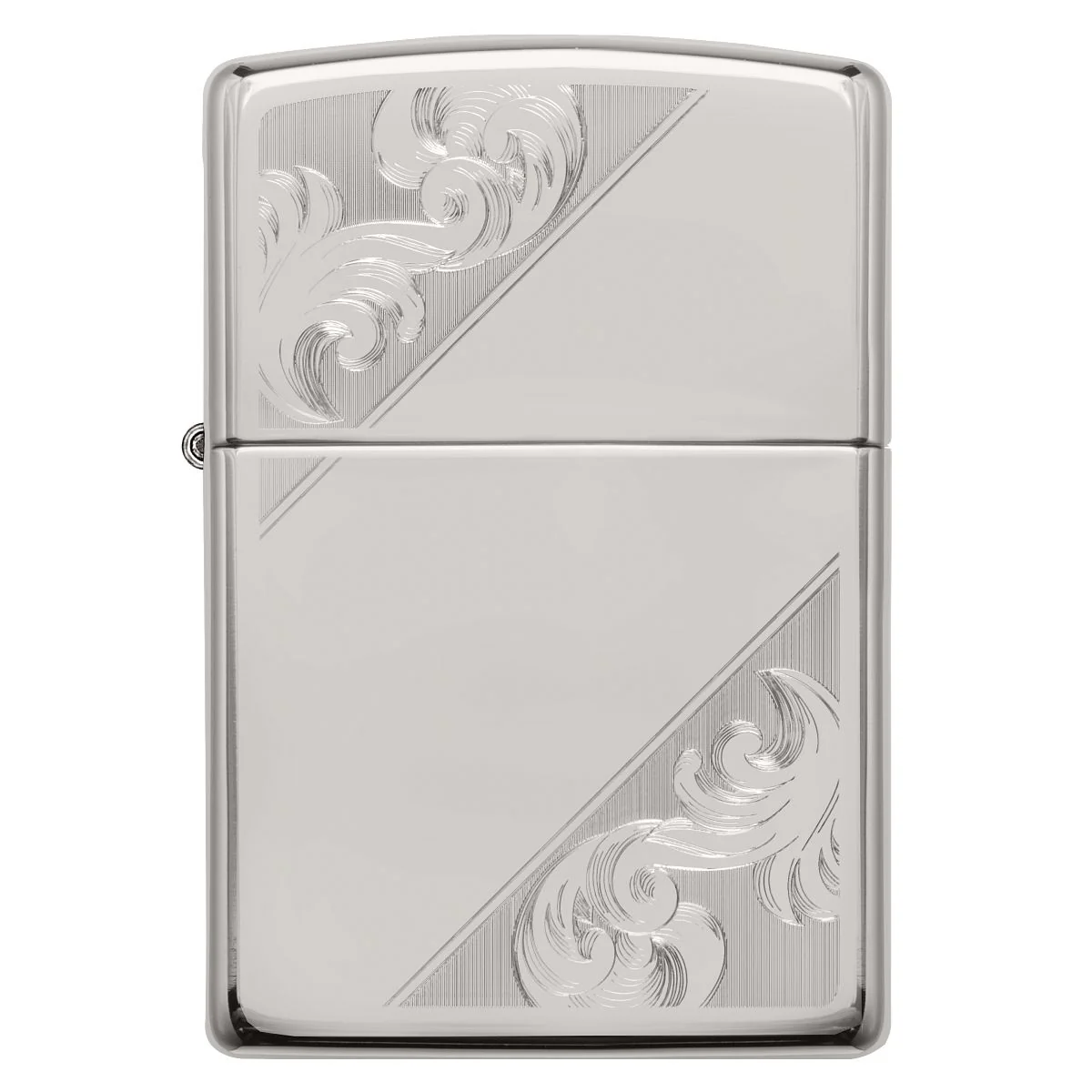 Zippo Lighter: Sterling Silver Diagonal Filigree, Engraved - High Polish 49479 - Image 4