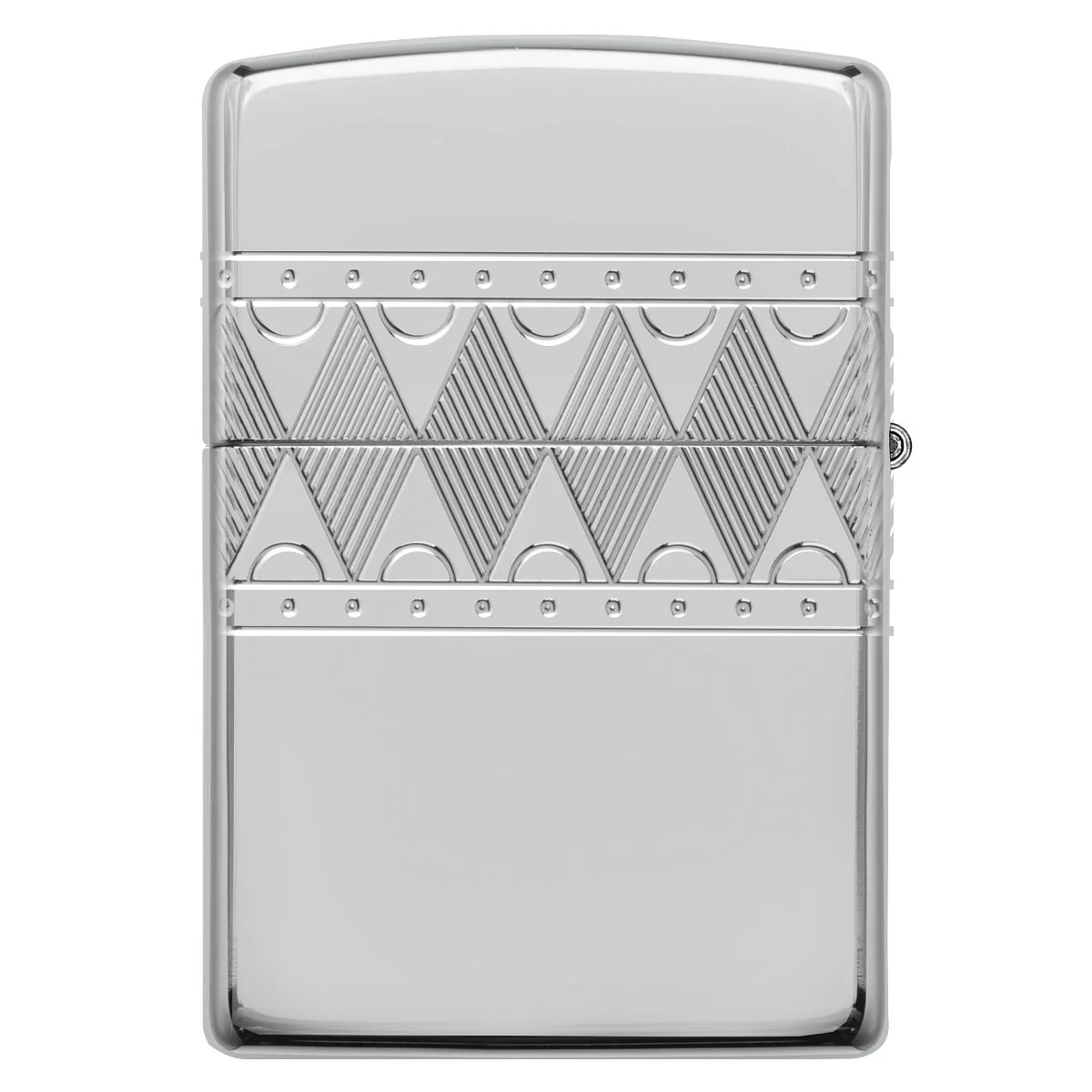 Zippo Lighter: Sterling Silver Diamond Pattern, Engraved Armor - High Polish 49550 - Image 5