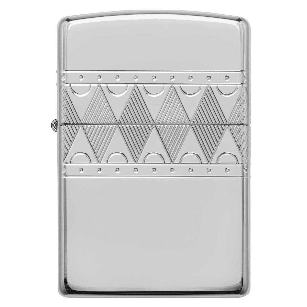 Zippo Lighter: Sterling Silver Diamond Pattern, Engraved Armor - High Polish 49550 - Image 6