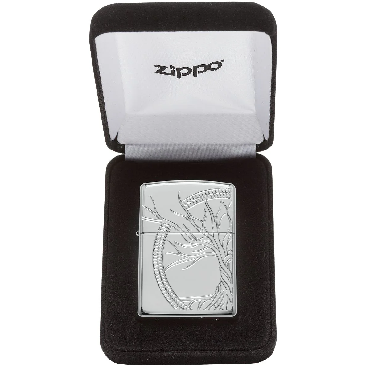 Zippo Lighter: Sterling Silver Tree of Life, MultiCut Armor - High Polish 49552 - Image 10