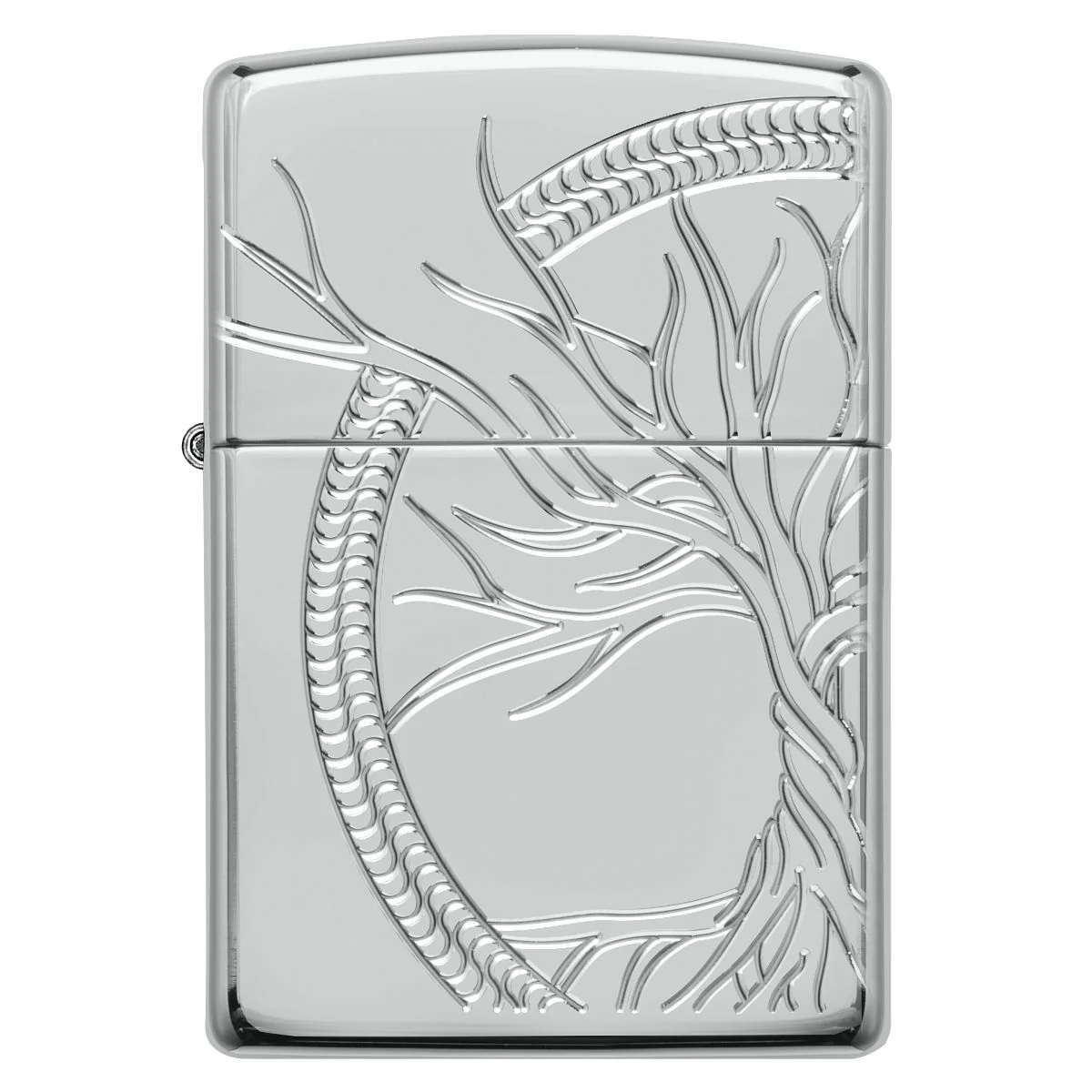 Zippo Lighter: Sterling Silver Tree of Life, MultiCut Armor - High Polish 49552 - Image 6