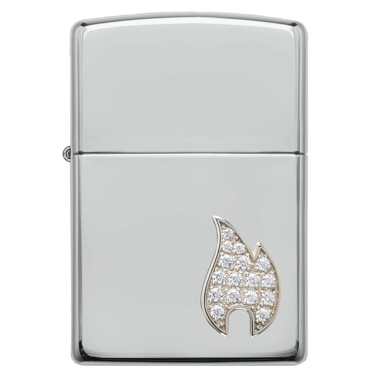 Zippo Lighter: Sterling Silver with Flame Emblem, Armor - High Polish 49554 - Image 3