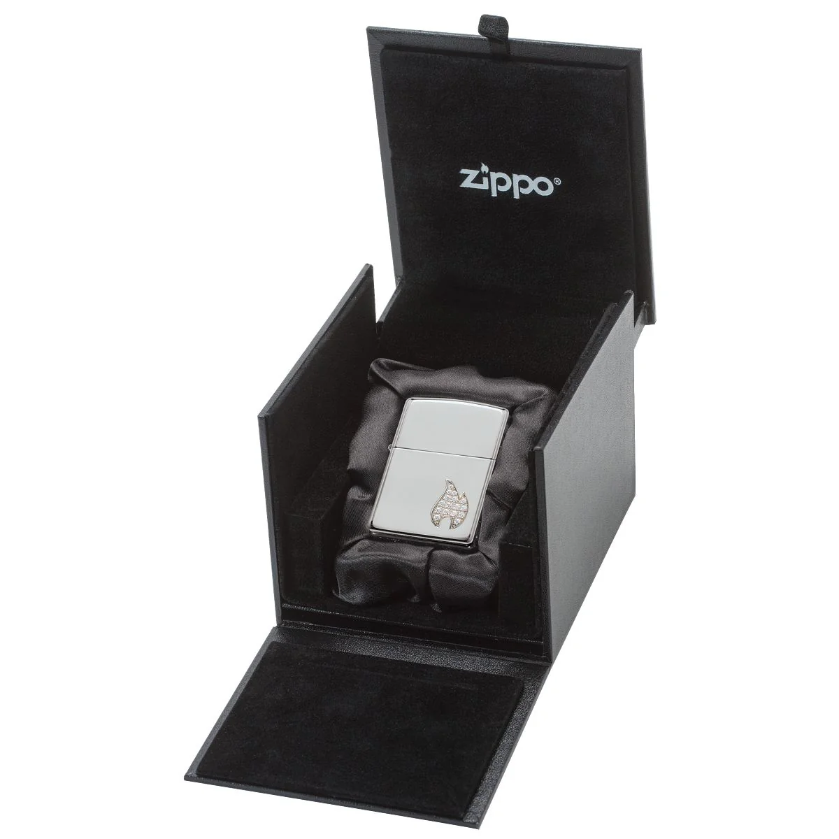 Zippo Lighter: Sterling Silver with Flame Emblem, Armor - High Polish 49554 - Image 7