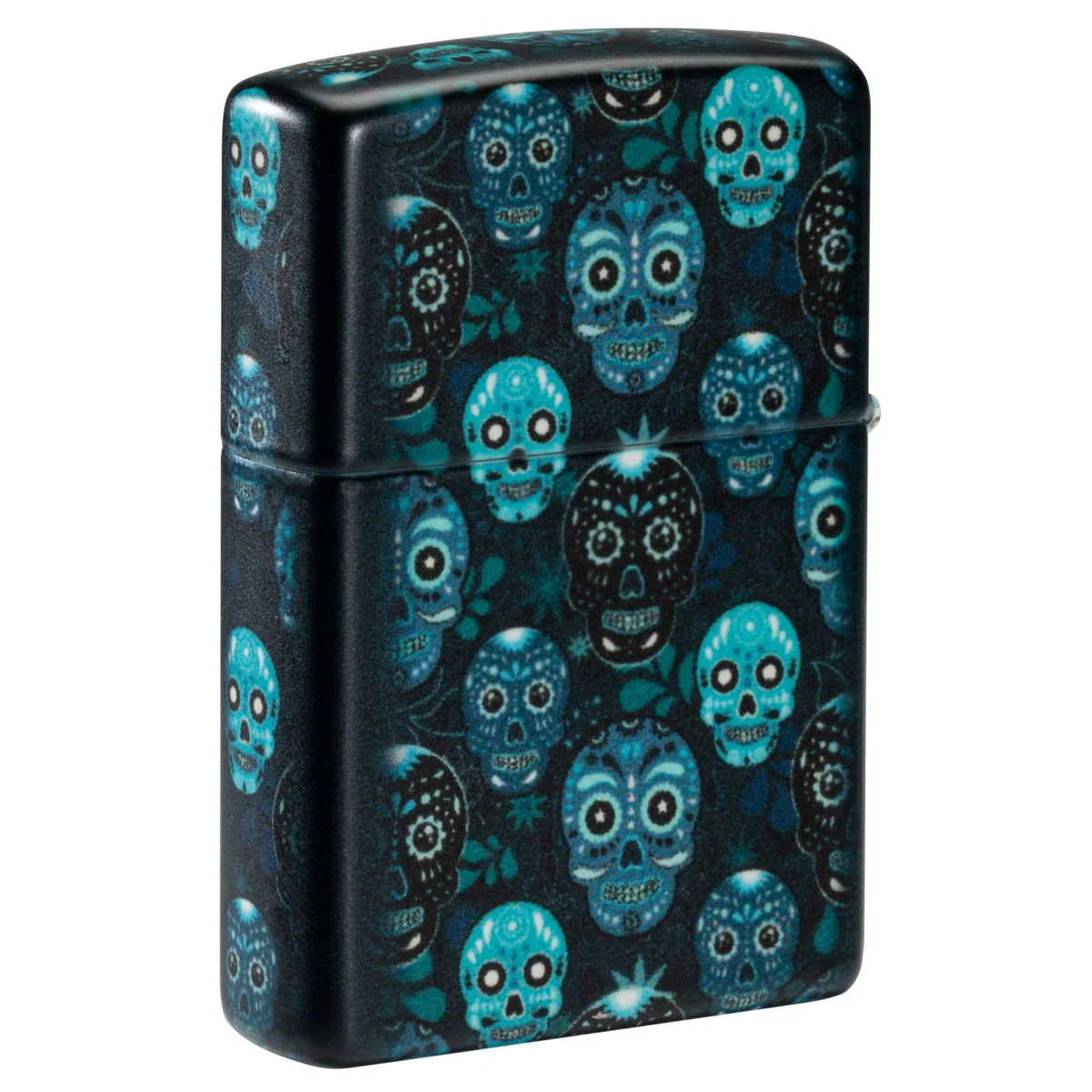 Zippo Lighter: Sugar Skulls - Glow-in-the-Dark Green 46017 - Image 2