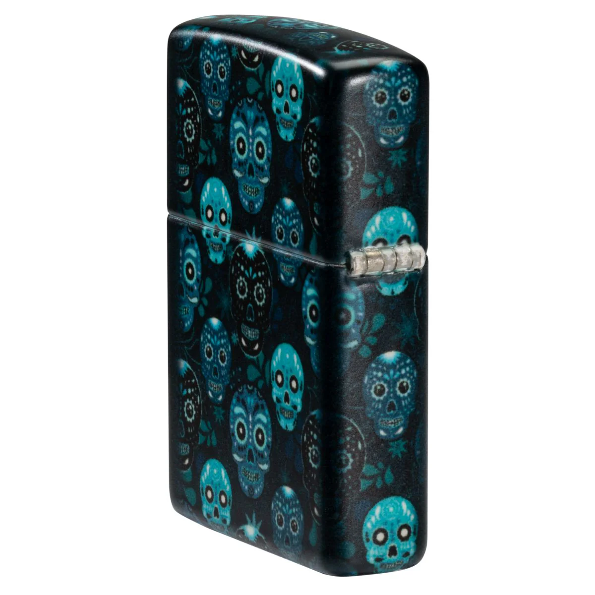 Zippo Lighter: Sugar Skulls - Glow-in-the-Dark Green 46017 - Image 4