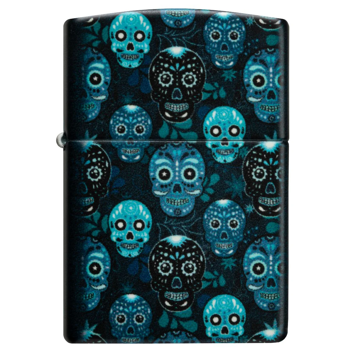 Zippo Lighter: Sugar Skulls - Glow-in-the-Dark Green 46017 - Image 7