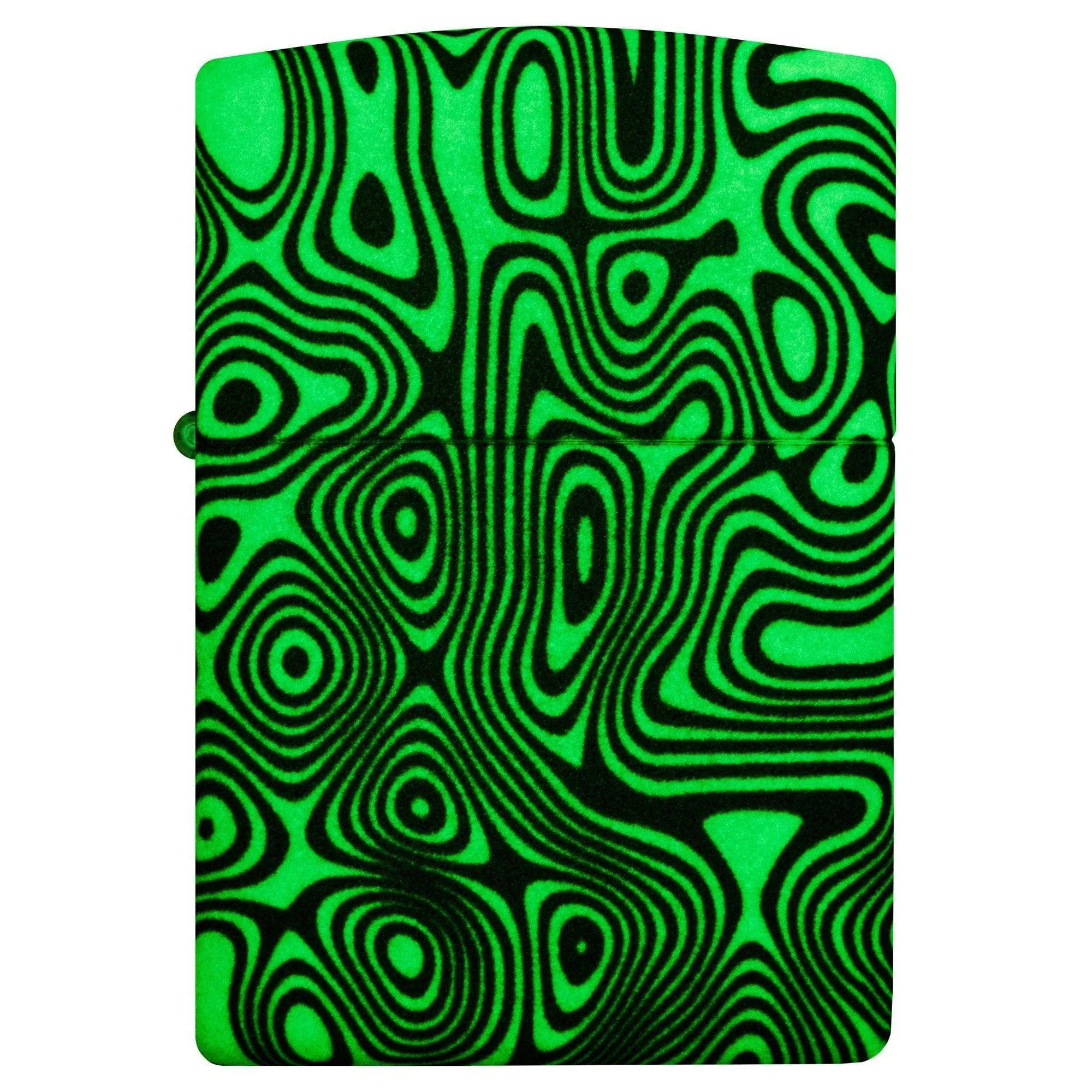 Zippo Lighter: Swirl Design, 540 Color - Glow-in-the-Dark Green 46012 - Image 5