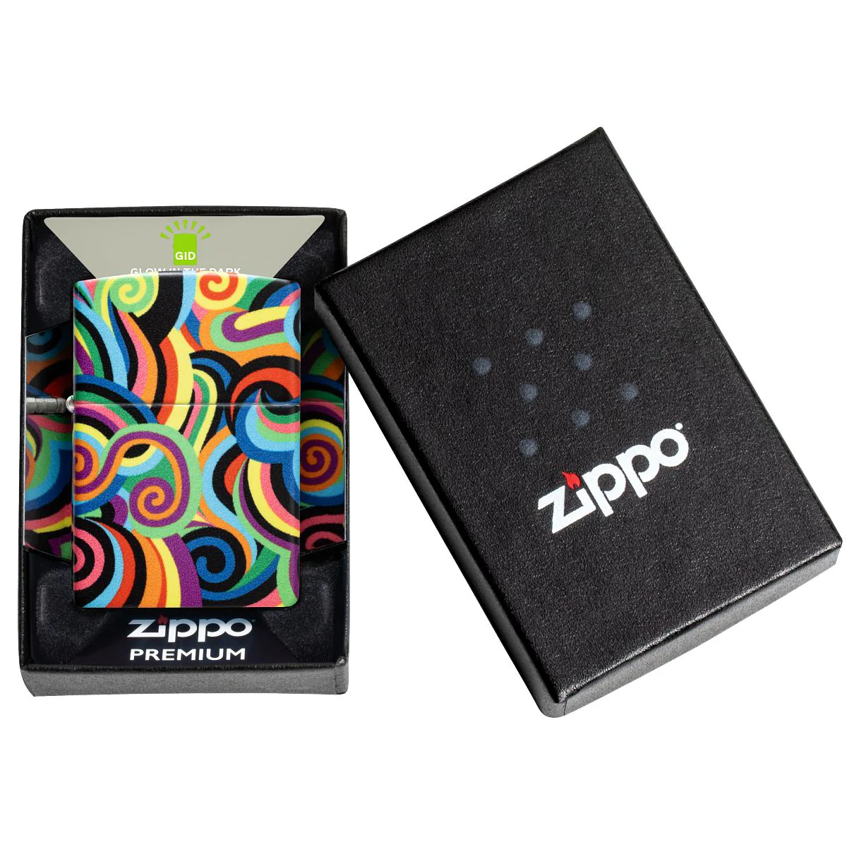 Zippo Lighter: Swirl Pattern by Rick Rietveld - Glow-in-the-Dark 46491 - Image 11