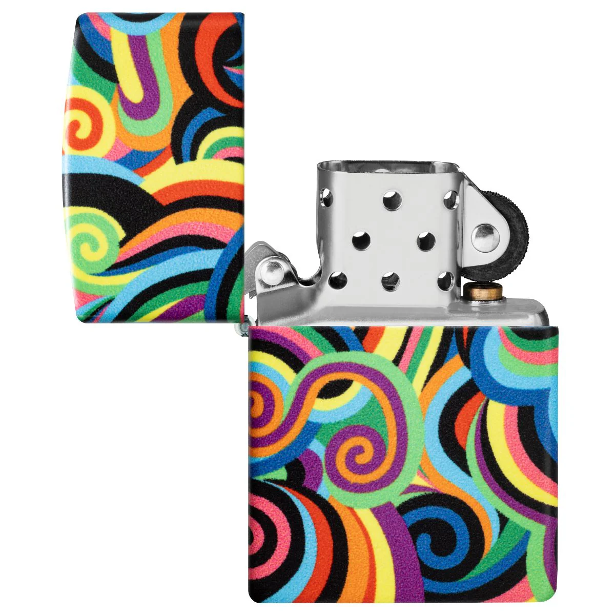 Zippo Lighter: Swirl Pattern by Rick Rietveld - Glow-in-the-Dark 46491 - Image 9