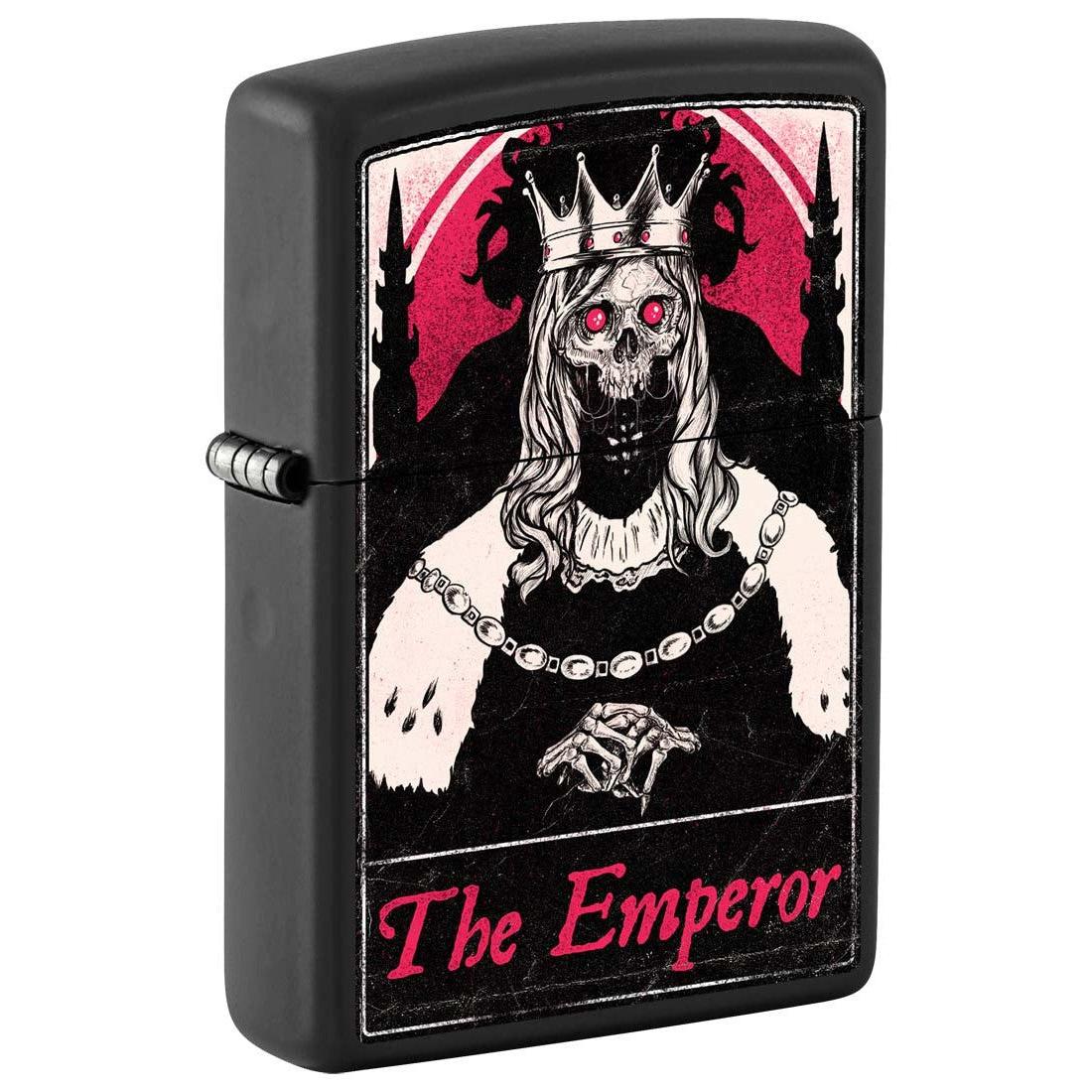 Zippo Lighter: Tarot Card 4, The Emperor - Black Matte 81365