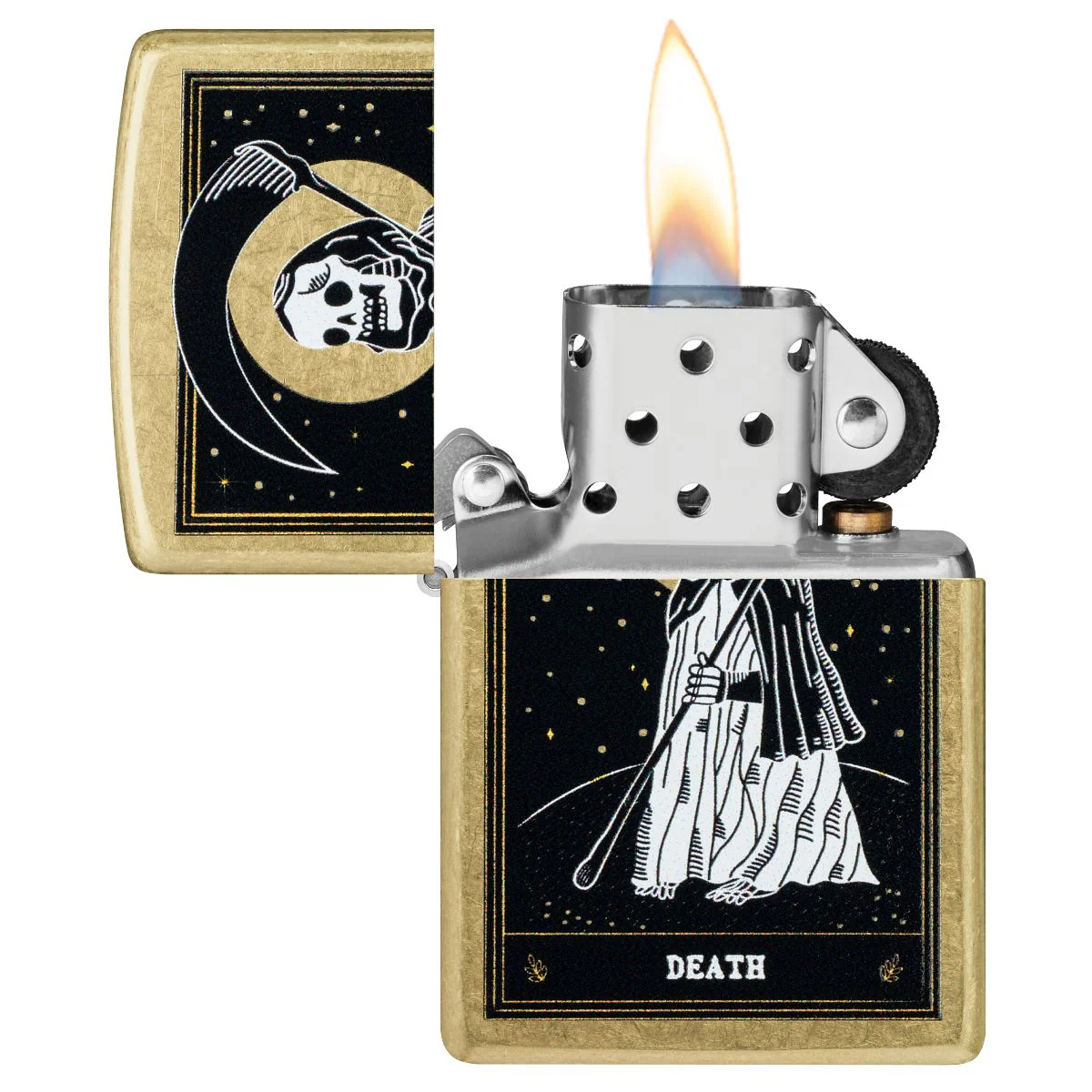 Zippo Lighter: Tarot Death Card Design - Street Brass 46722 - Image 3