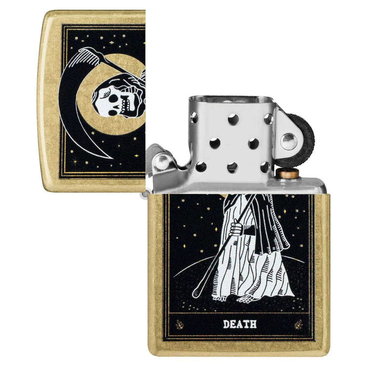 Zippo Lighter: Tarot Death Card Design - Street Brass 46722 - Image 4
