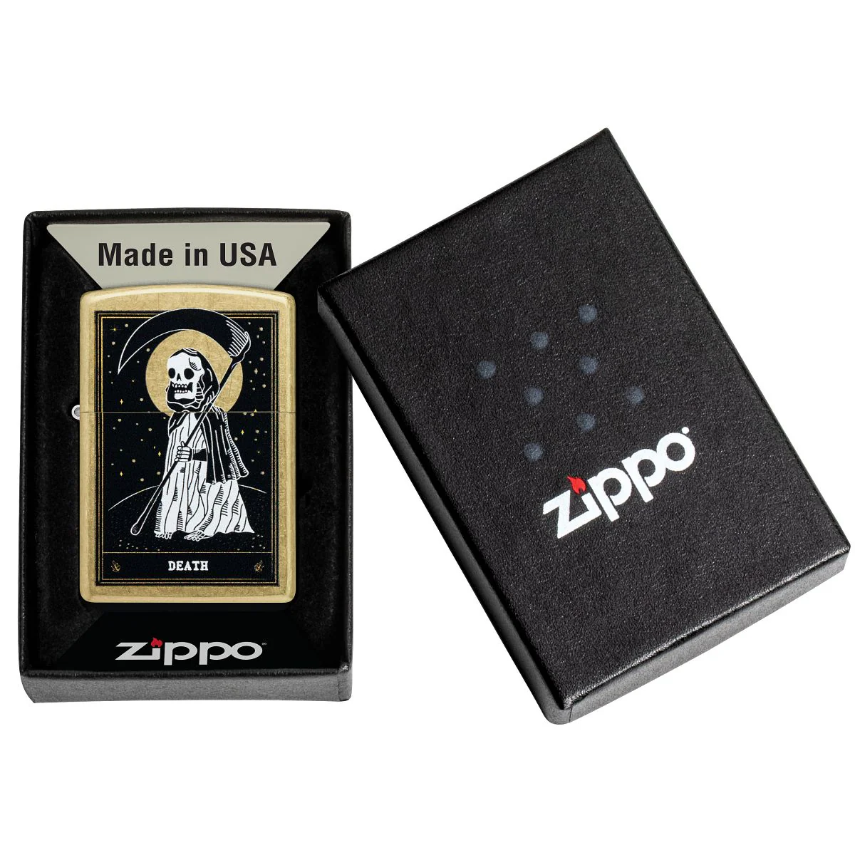 Zippo Lighter: Tarot Death Card Design - Street Brass 46722 - Image 6
