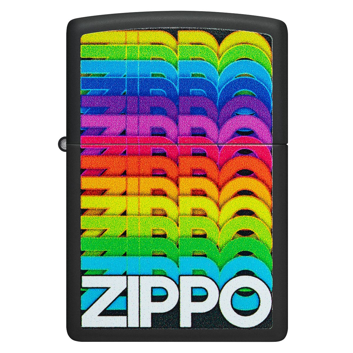 Zippo Lighter: Techno Zippo Design - Black Matte 46234 - Image 2
