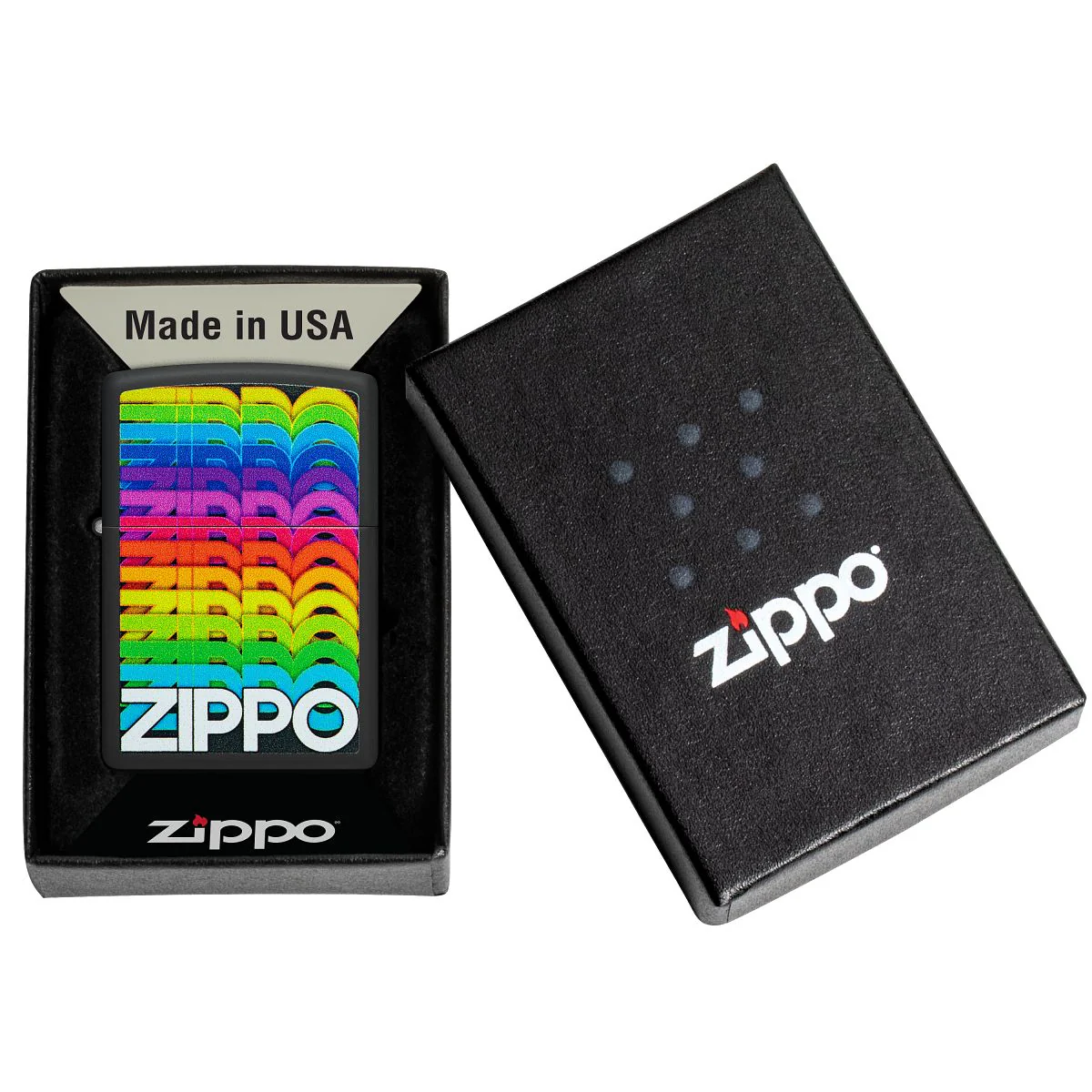 Zippo Lighter: Techno Zippo Design - Black Matte 46234 - Image 6