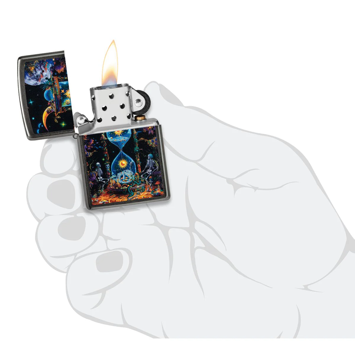 Zippo Lighter: The Sands of Time - Grey 46873 - Image 5