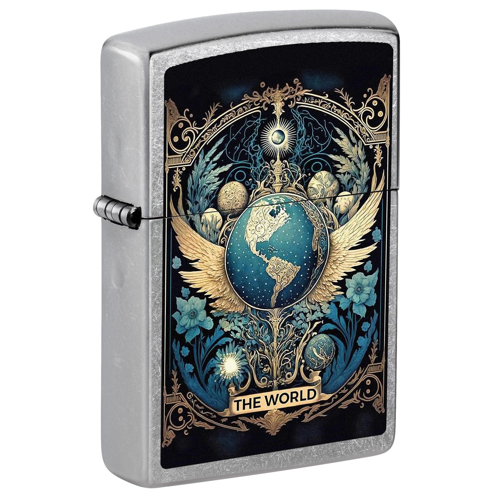 Zippo Lighter: The World Tarot Card - Street Chrome 81702