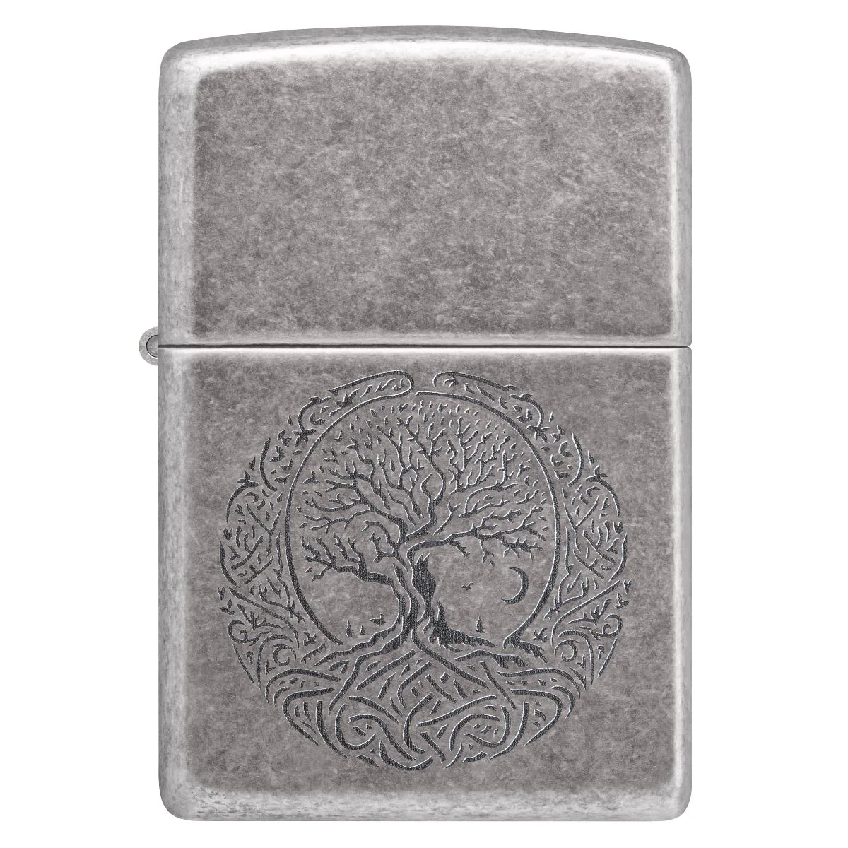 Zippo Lighter: Tree of Life, Engraved - Antique Silver Plate 46327 - Image 2