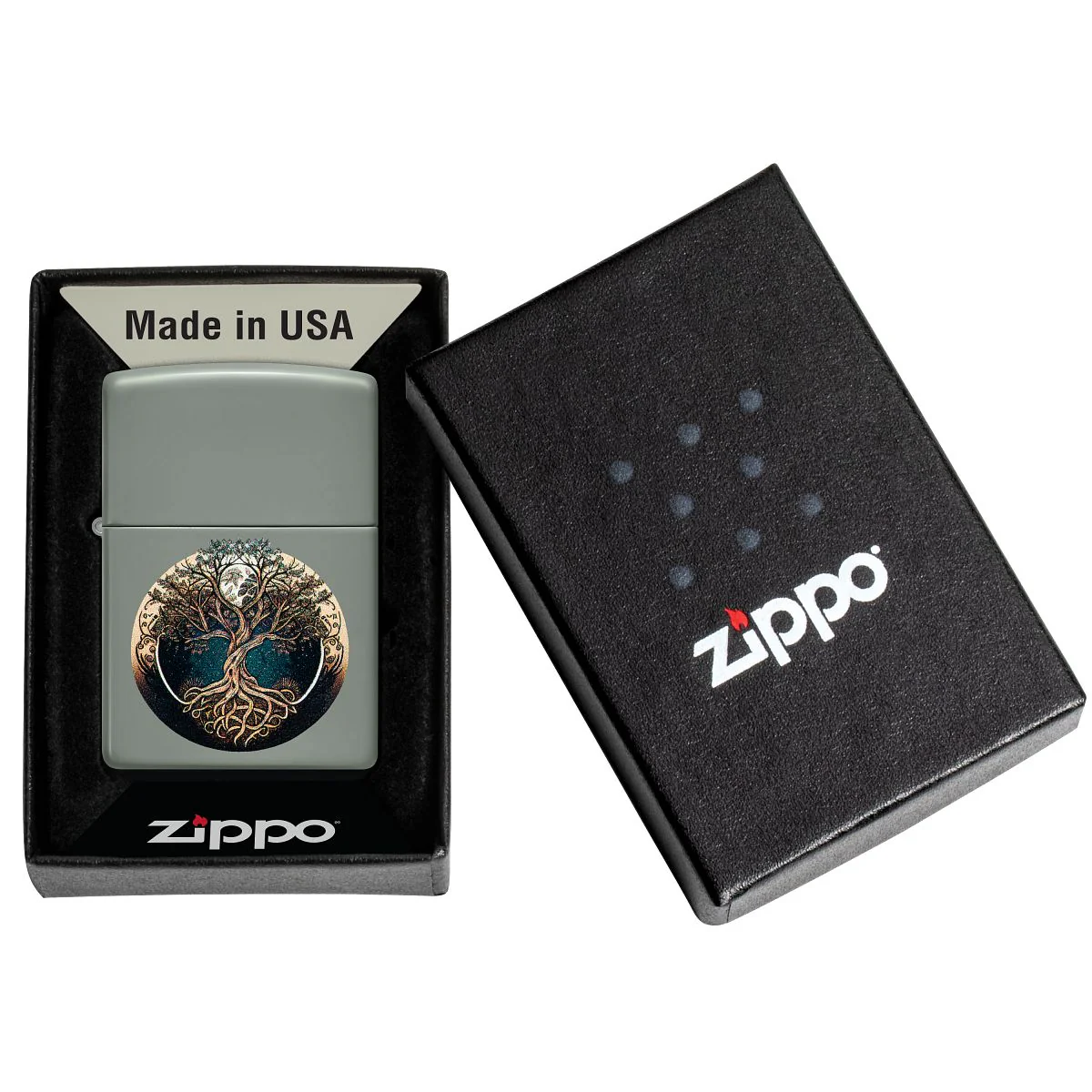 Zippo Lighter: Tree of Life - Sage 46373 - Image 6