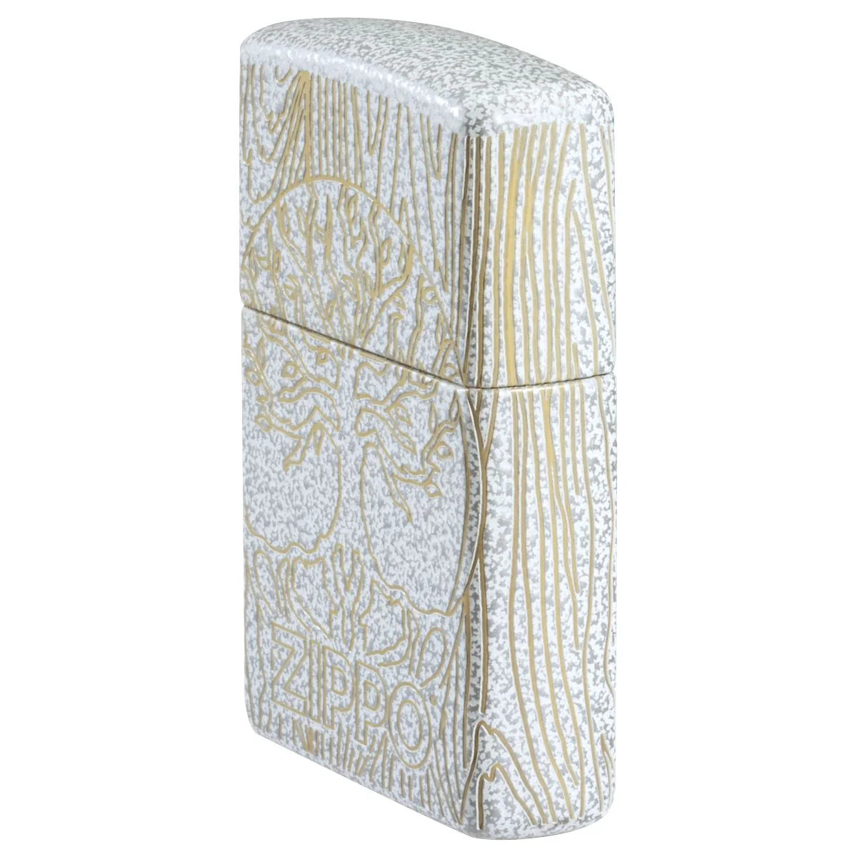 Zippo Lighter: Tree of Life Woodgrain, Laser 360 - Glacier 46697 - Image 3