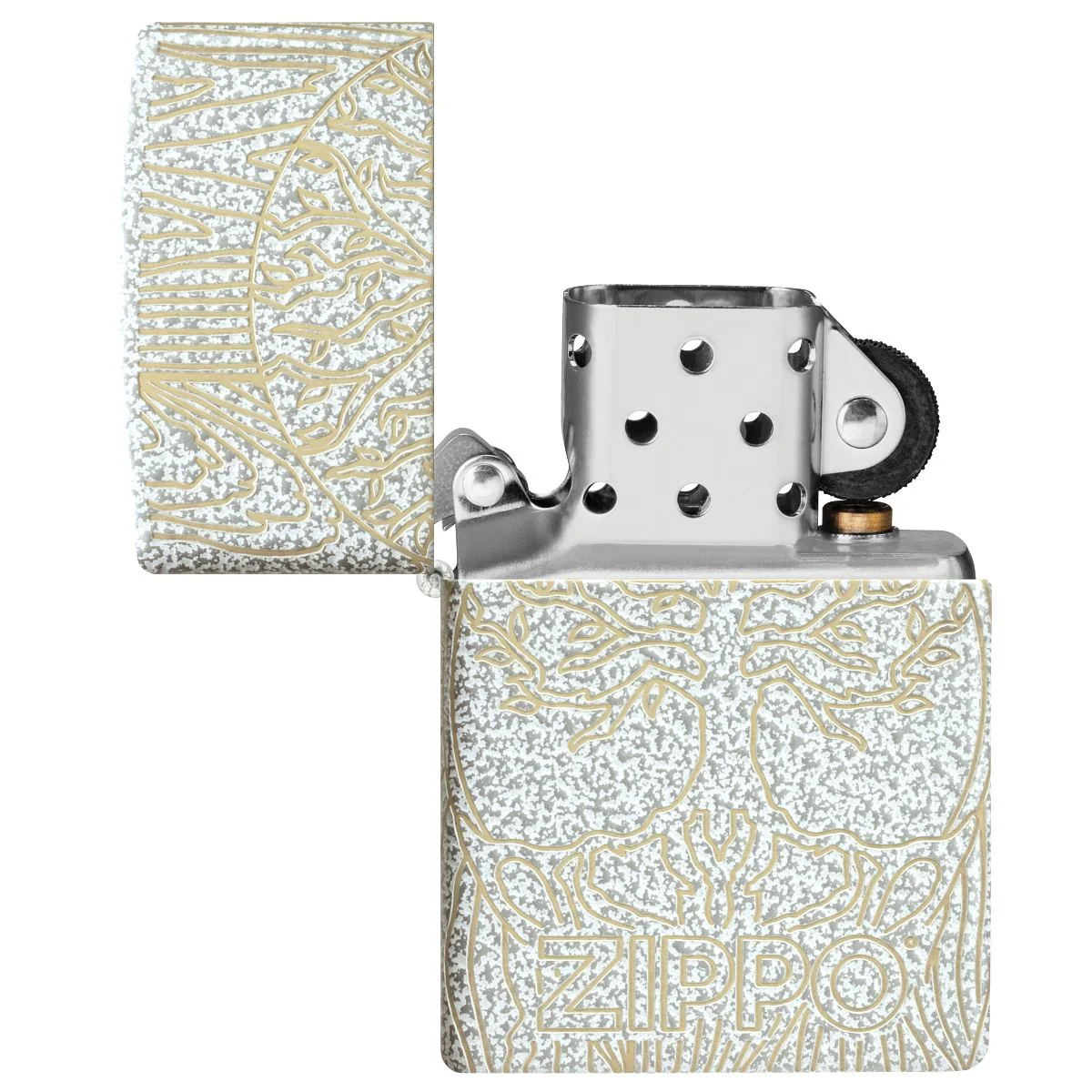 Zippo Lighter: Tree of Life Woodgrain, Laser 360 - Glacier 46697 - Image 8
