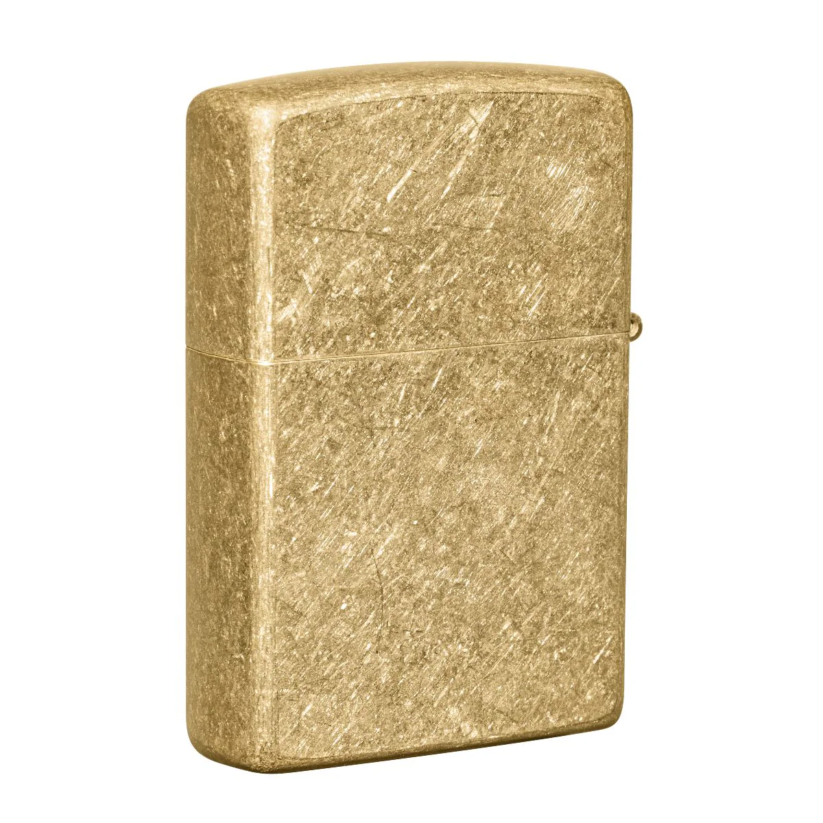 Zippo Lighter: Tumbled Brass 49477 - Image 2