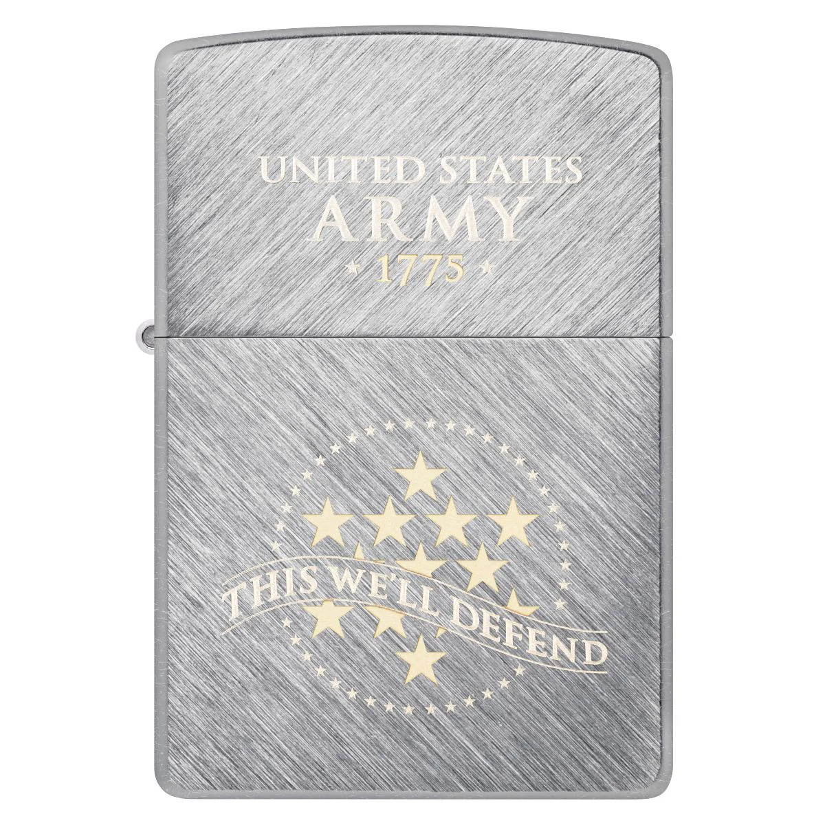 Zippo Lighter: U.S. Army, This We'll Defend, Engraved - Herringbone Sweep 47090 - Image 2