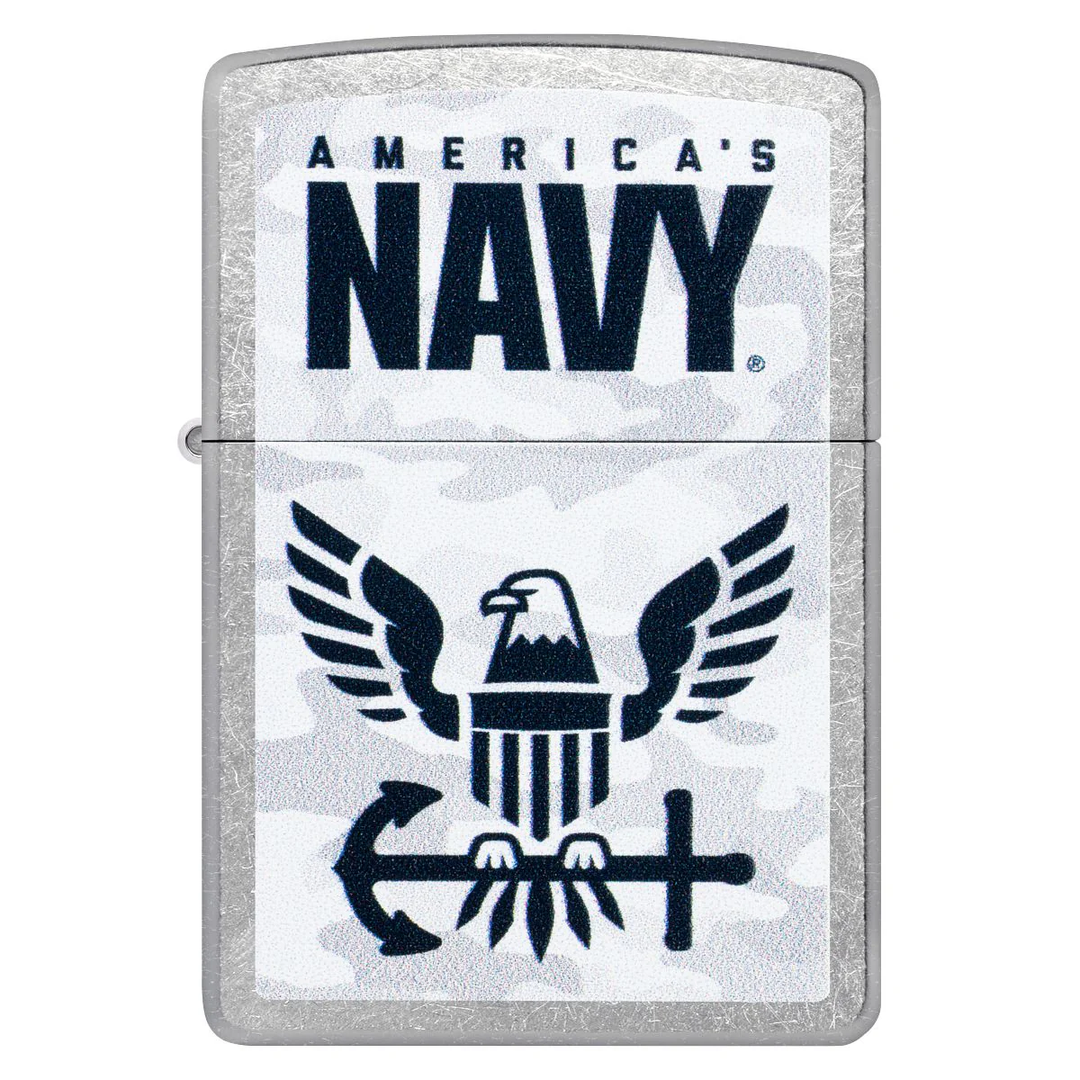 Zippo Lighter: U.S. Navy, Camo Logo - Street Chrome 47091 - Image 2