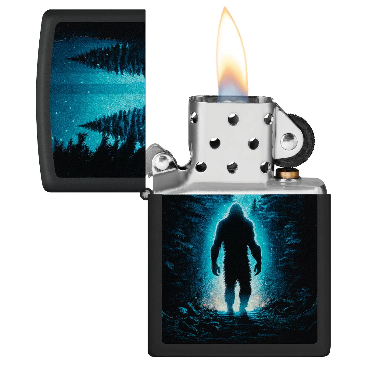 Zippo Lighter: Ultra Squatch, Blacklight - Black Matte 46819 - Image 4