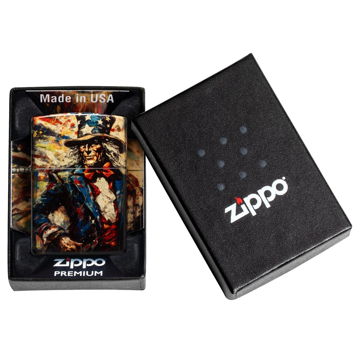 Zippo Lighter: Uncle Sam and American Flag - 540 Fusion 47145 - Image 10