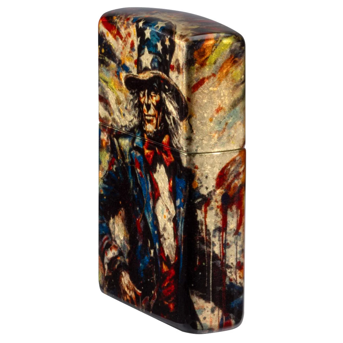 Zippo Lighter: Uncle Sam and American Flag - 540 Fusion 47145 - Image 3