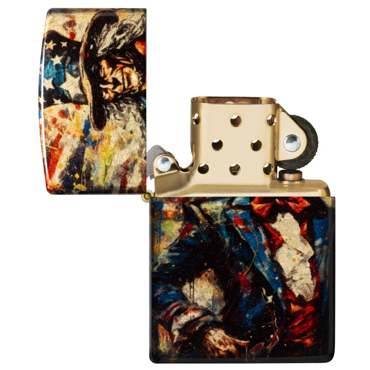 Zippo Lighter: Uncle Sam and American Flag - 540 Fusion 47145 - Image 8