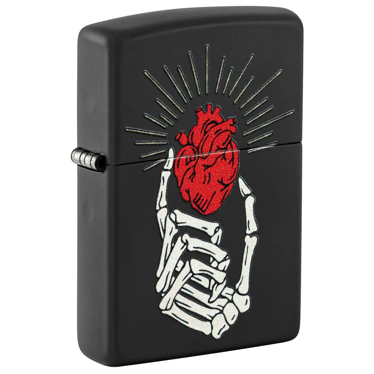 Zippo Lighter: Undying Love Design - Black Matte 46469