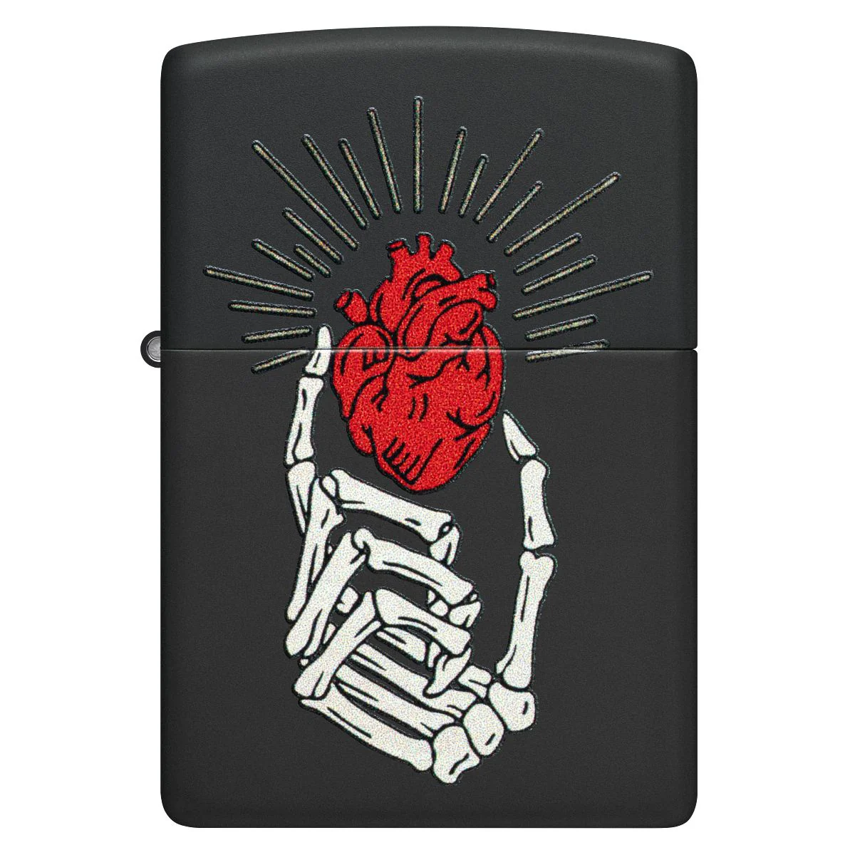 Zippo Lighter: Undying Love Design - Black Matte 46469 - Image 2