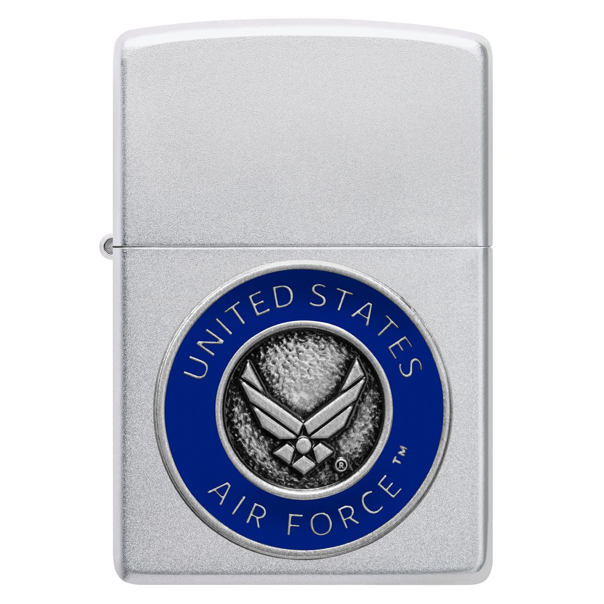 Zippo Lighter: United States Air Force Emblem - Satin Chrome 48976 - Image 3
