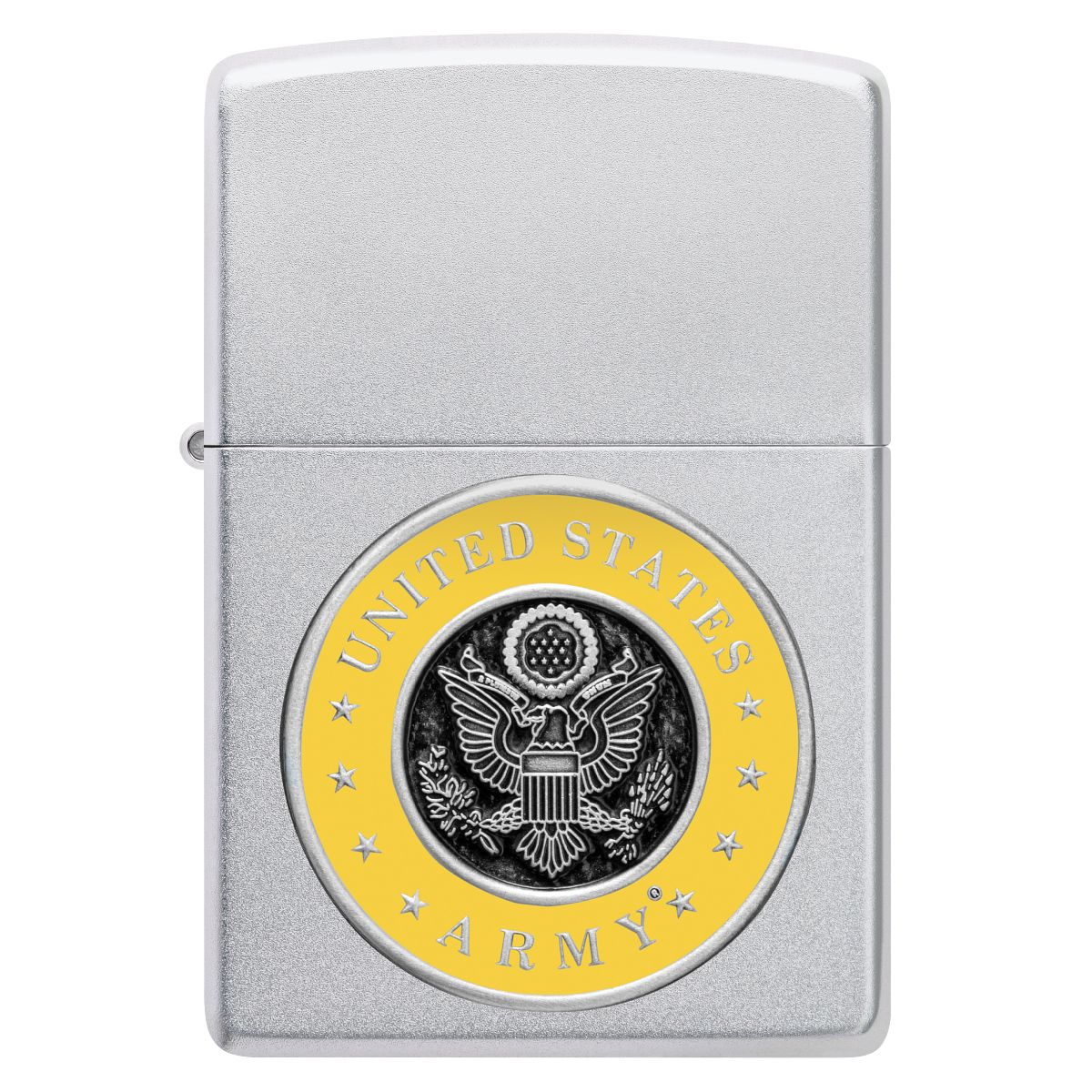Zippo Lighter: United States Army Emblem - Satin Chrome 48977 - Image 3