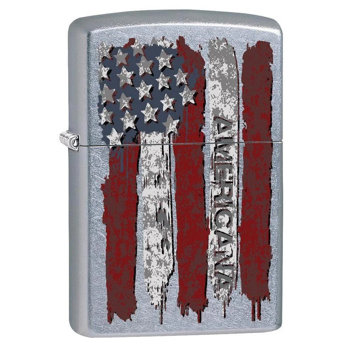 Zippo Lighter: United States Flag, Americana - Street Chrome 78480