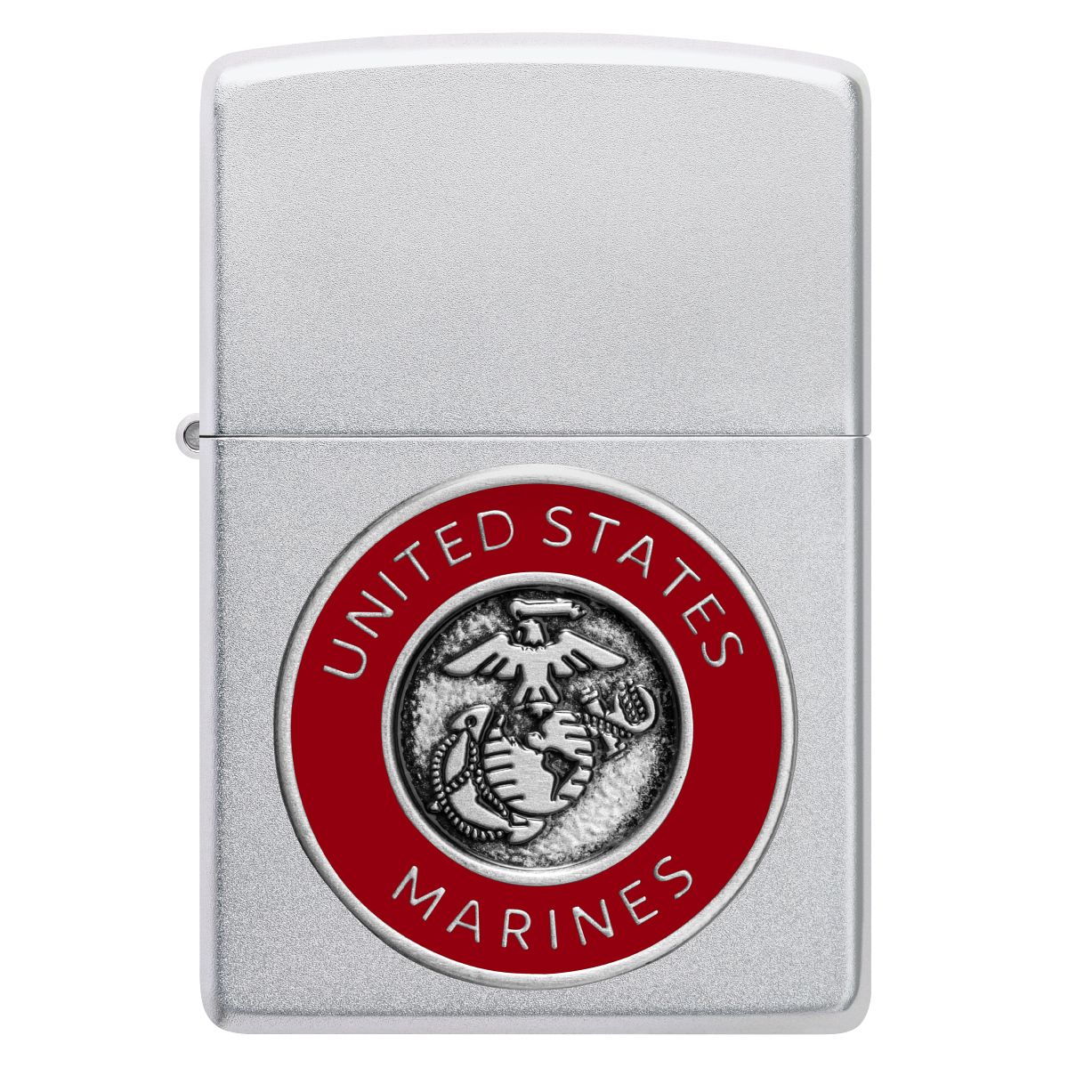 Zippo Lighter: United States Marines Emblem - Satin Chrome 48974 - Image 3