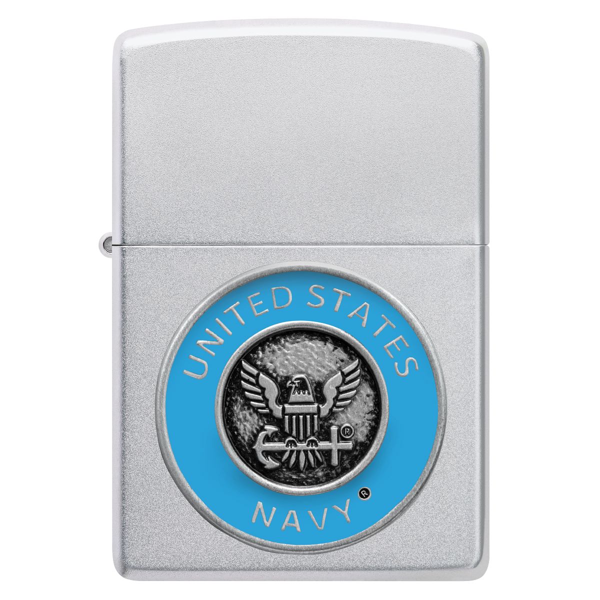 Zippo Lighter: United States Navy Emblem - Satin Chrome 48975 - Image 3