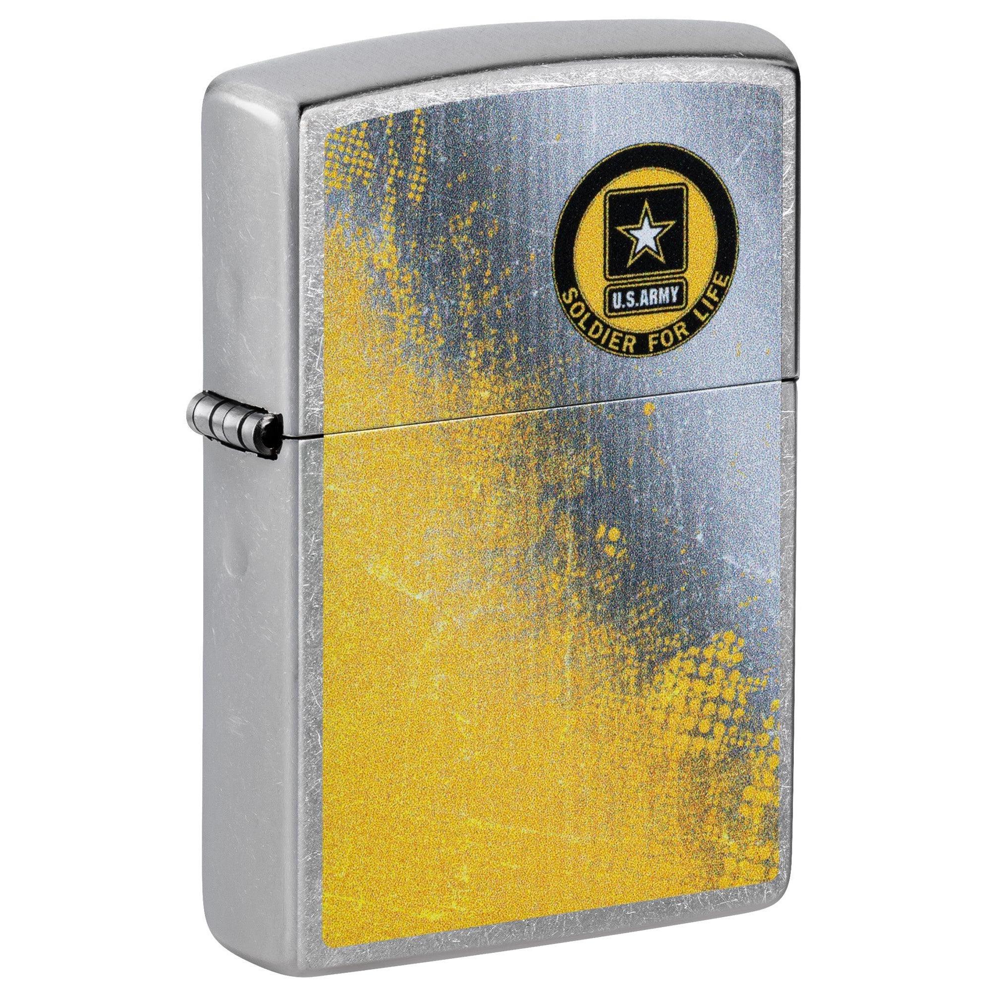 Zippo Lighter: U.S. Army, Soldier for Life - Street Chrome 46420