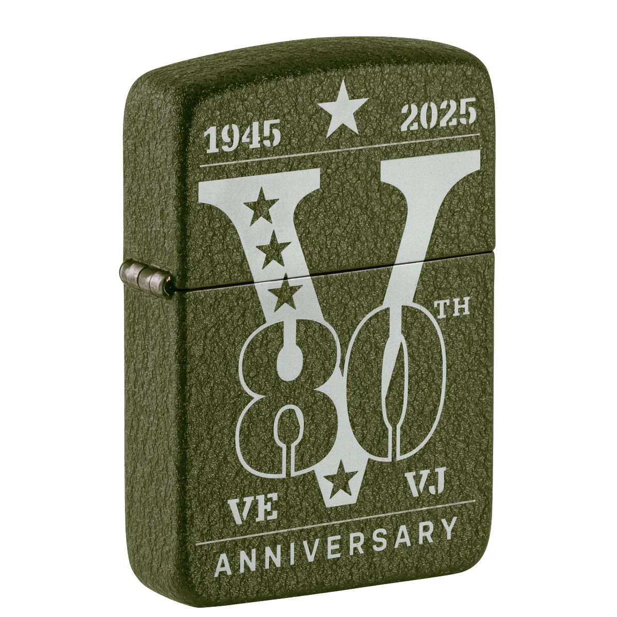 Zippo Lighter: VE/VJ 80th Anniversary  - Green Crackle 46949
