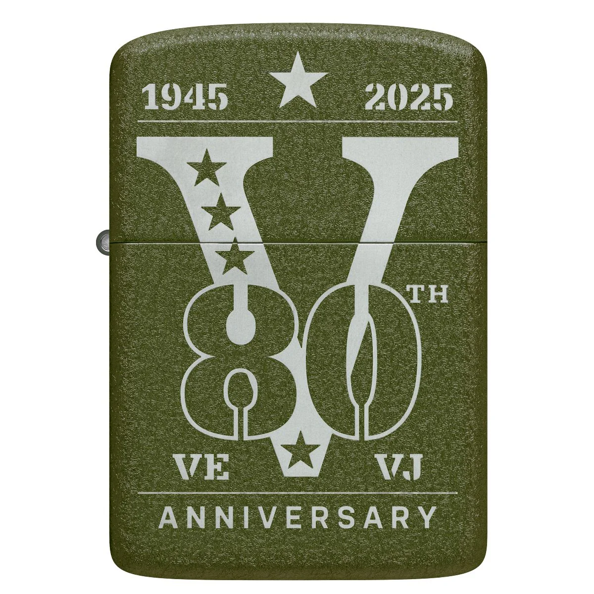 Zippo Lighter: VE/VJ 80th Anniversary  - Green Crackle 46949 - Image 4